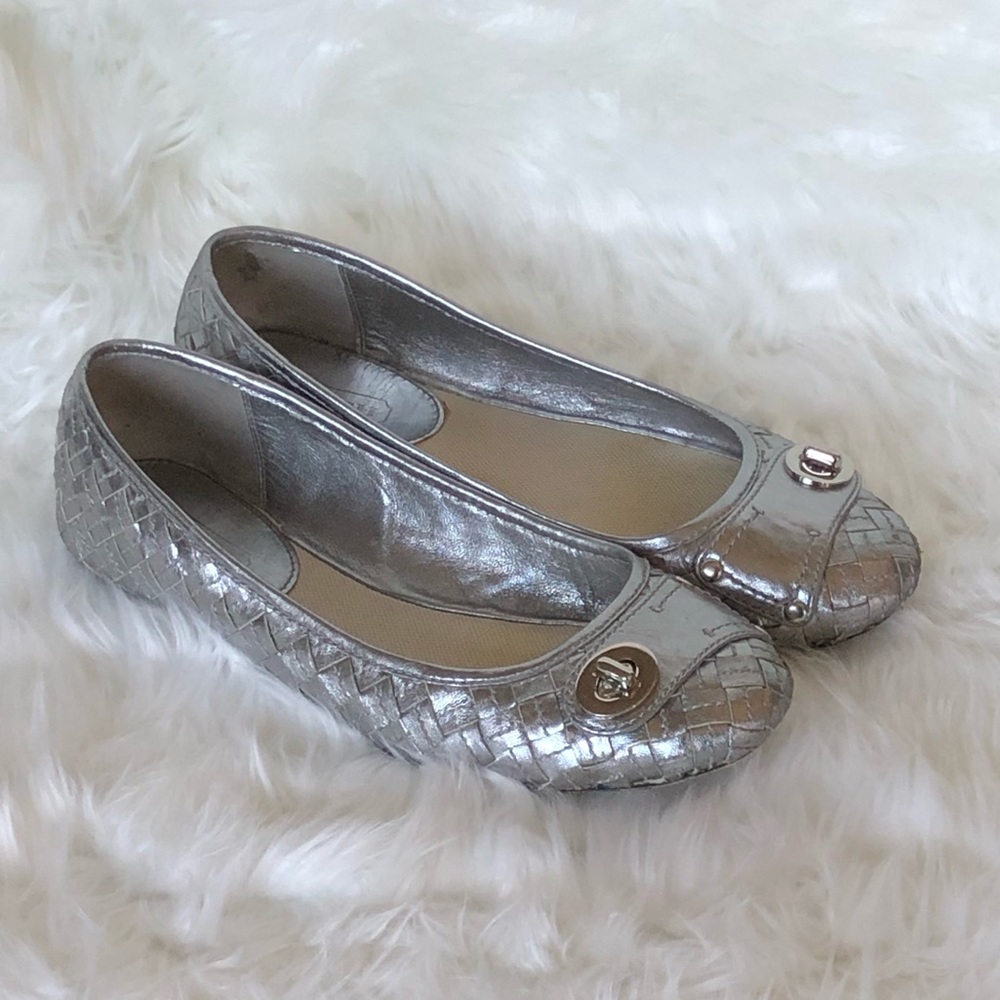 Coach Ballet Flats Silver